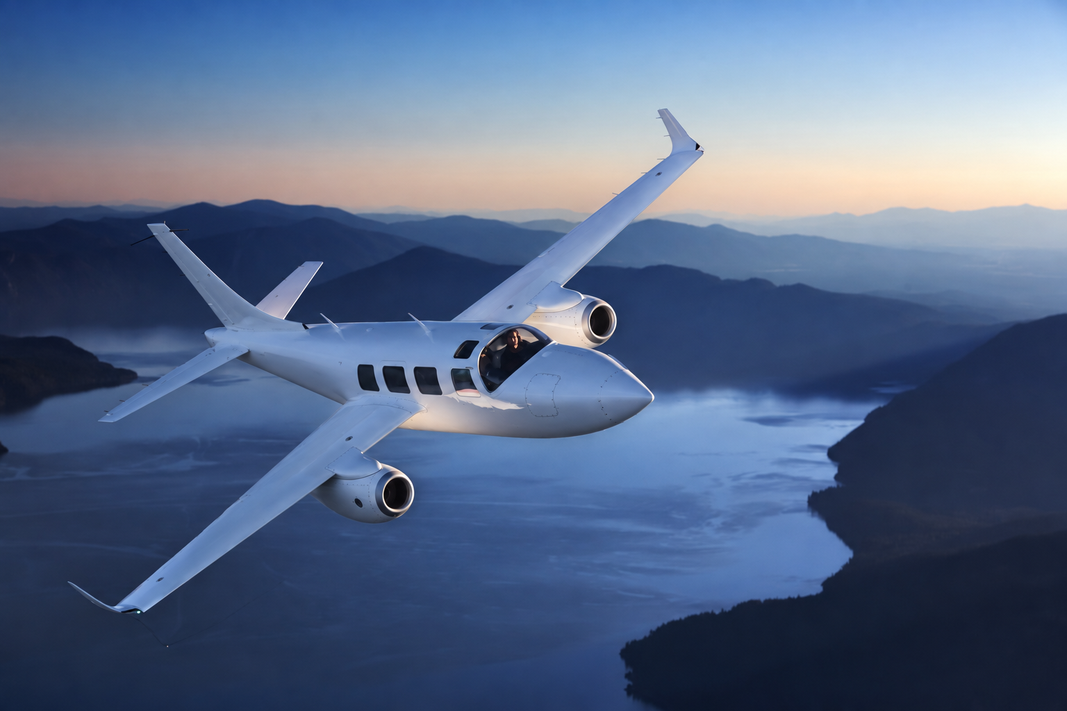 Company aircraft on the ramp